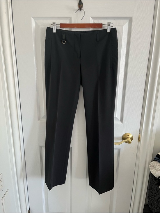 Prada Pants - Prada Y2k low slung low waist Black Dress Trousers with D-Ring Detail